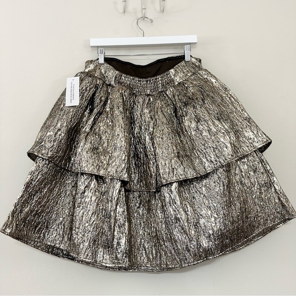 Amylynn Sara Strapless Brocade Ruffle Mini Dress - Picture 10 of 16